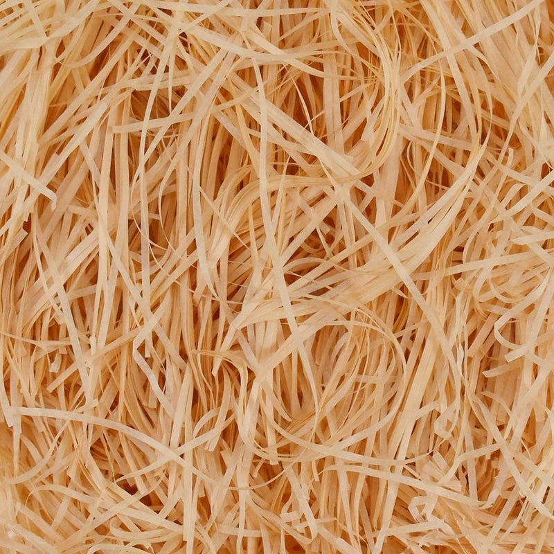 JINZOFLY Raffia Paper Shreds, 100g Shredded Paper for Gift Box, Crinkle Cut Paper Shred Filler for Gift Wrapping & Basket Filling(Champagne) - Image 1